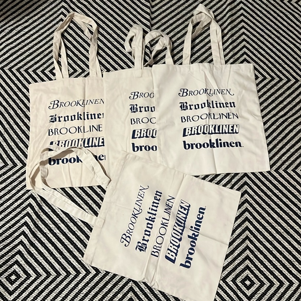 Brooklinen tote set4 very good condition